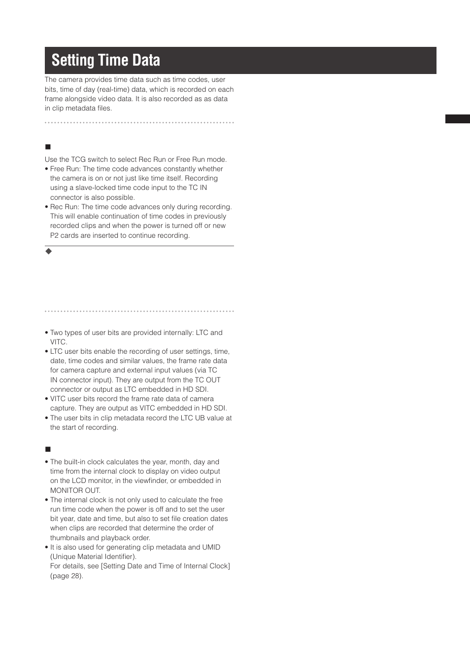 Setting time data | Panasonic AG-3DP1G User Manual | Page 59 / 140