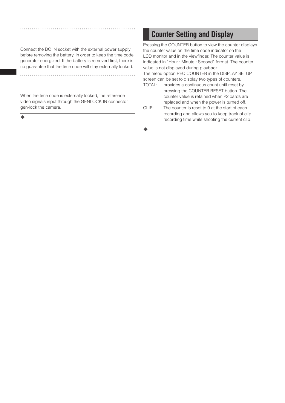 Counter setting and display | Panasonic AG-3DP1G User Manual | Page 66 / 140