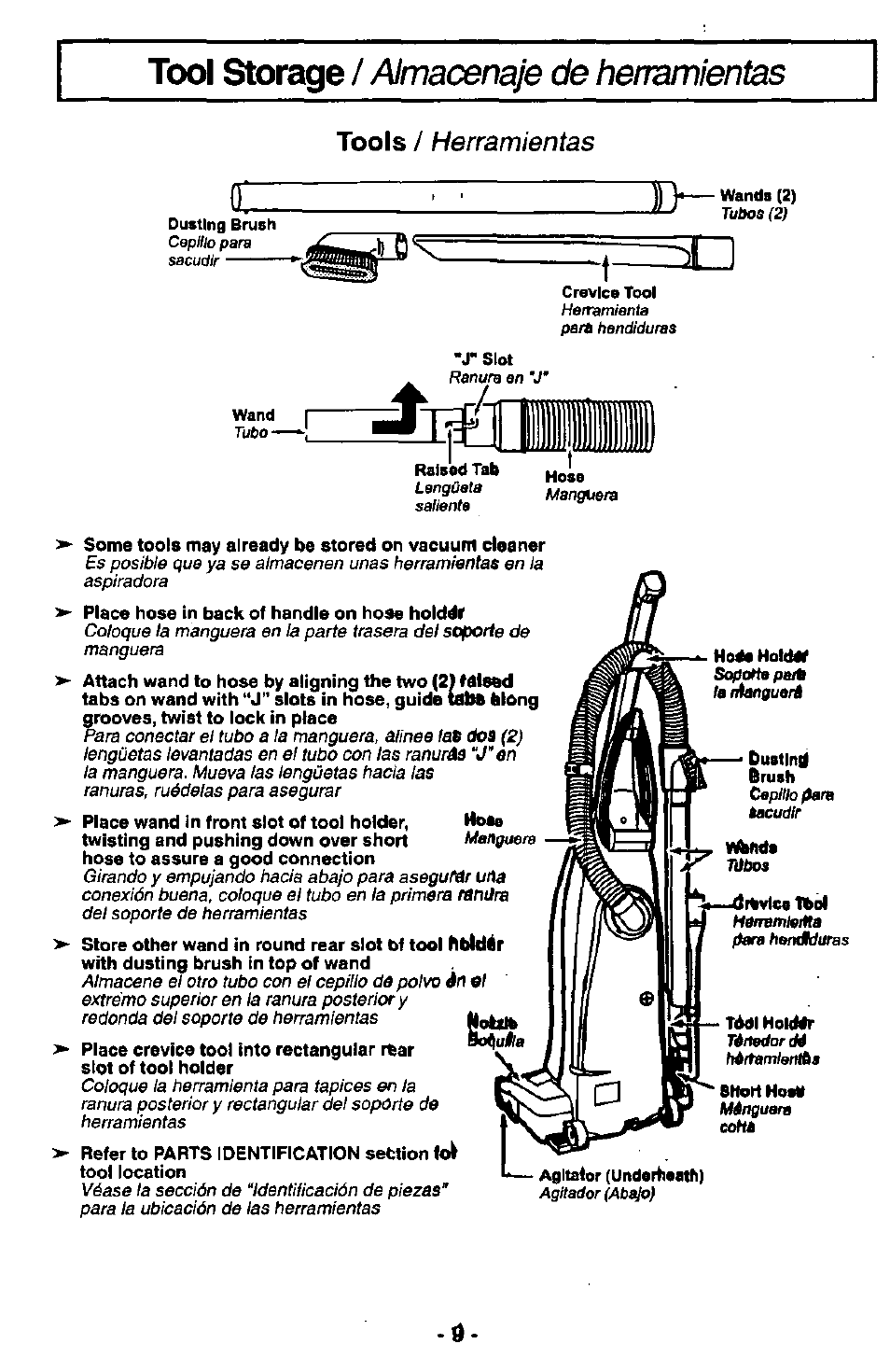 Tools | Panasonic QUICKDRAW MC-V5750 User Manual | Page 9 / 24