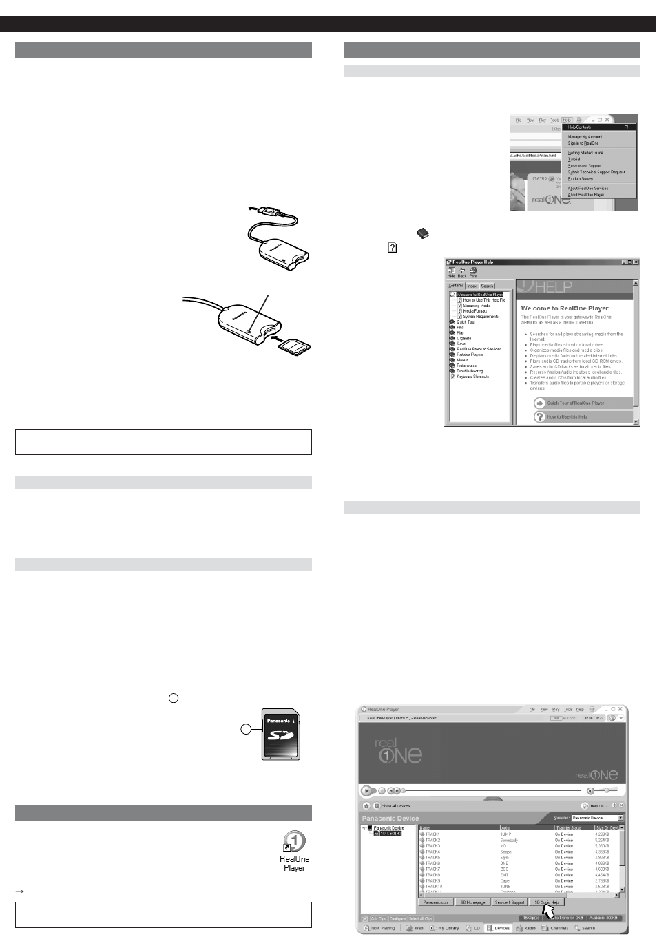 Using the online help | Panasonic SV-SD50 User Manual | Page 3 / 8