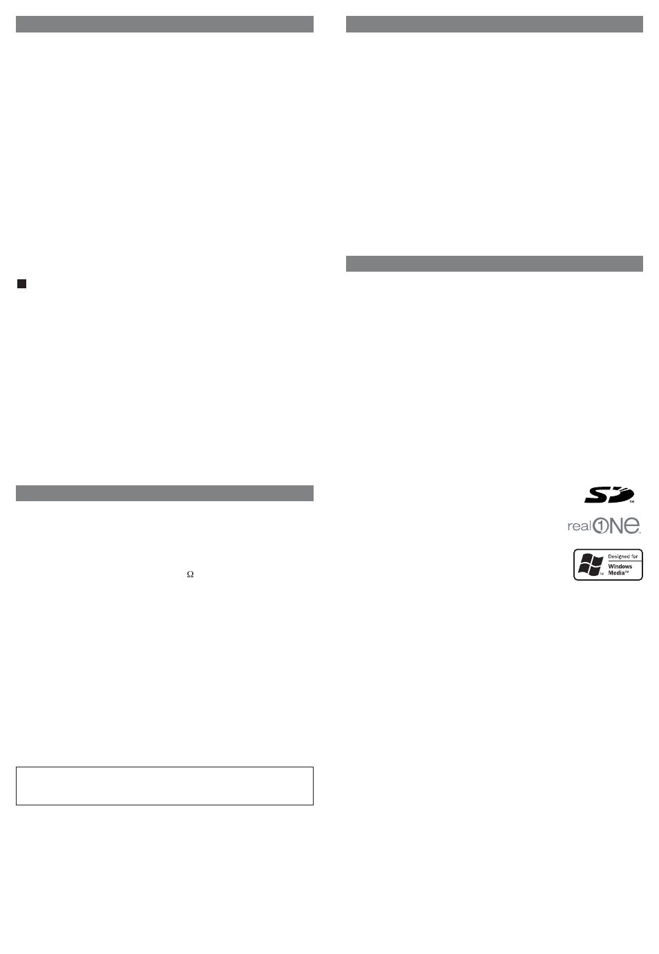 Copyright protection limitations, Limitations in windows explorer, Product service | Specifications, Product information | Panasonic SV-SD50 User Manual | Page 8 / 8
