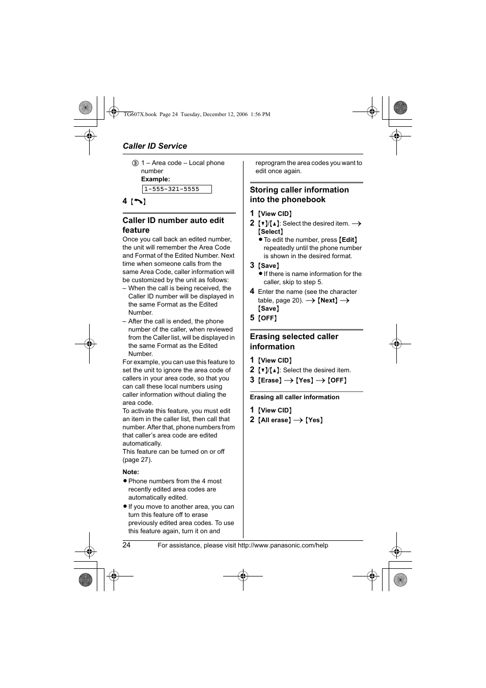 Panasonic KX-TG6073 User Manual | Page 24 / 56