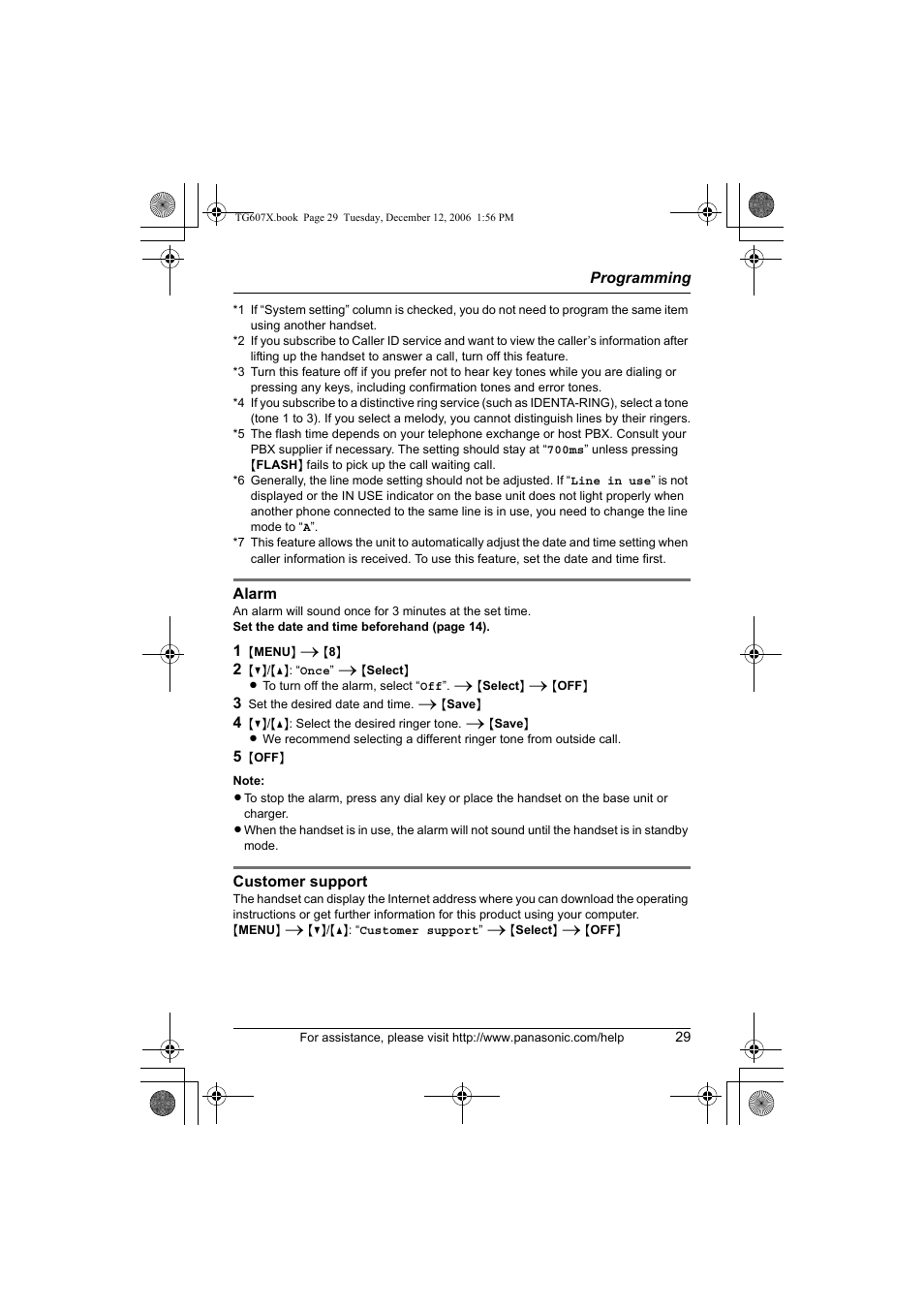 Auto talk, Key tone, Time | Set line mode | Panasonic KX-TG6073 User Manual | Page 29 / 56