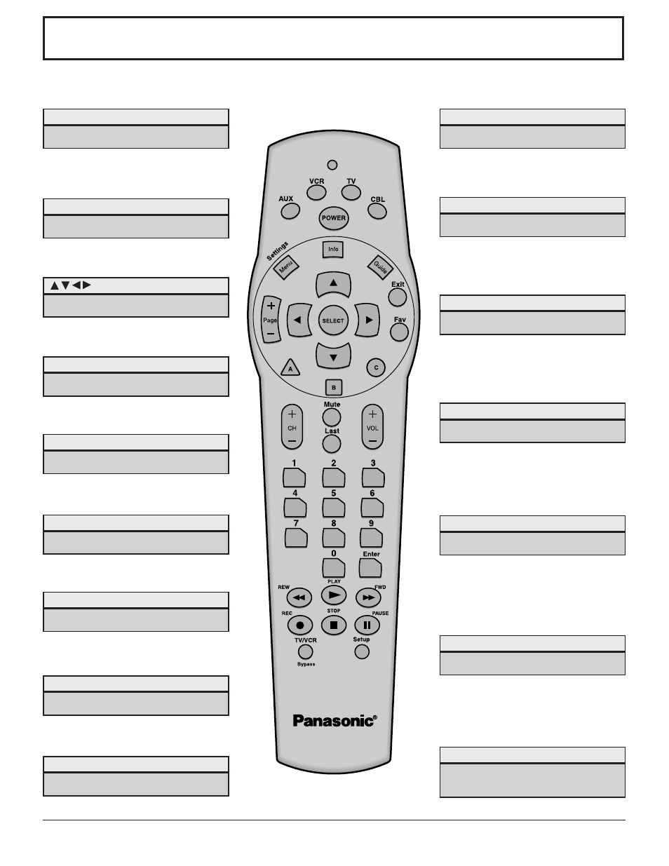 Remote control | Panasonic TZ-PCD2000 User Manual | Page 14 / 28
