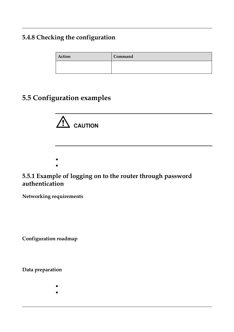 8 checking the configuration, Networking requirements, Configuration roadmap | Data preparation, 8 checking the configuration -17, 5 configuration examples | Panasonic NN46240-501 User Manual | Page 108 / 237