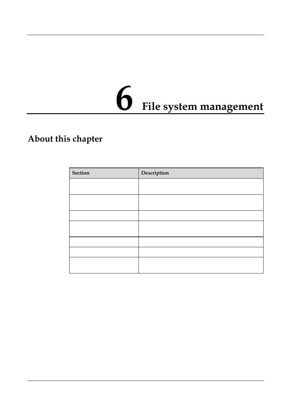 File system management, 6 file system management -1, About this chapter | Panasonic NN46240-501 User Manual | Page 113 / 237