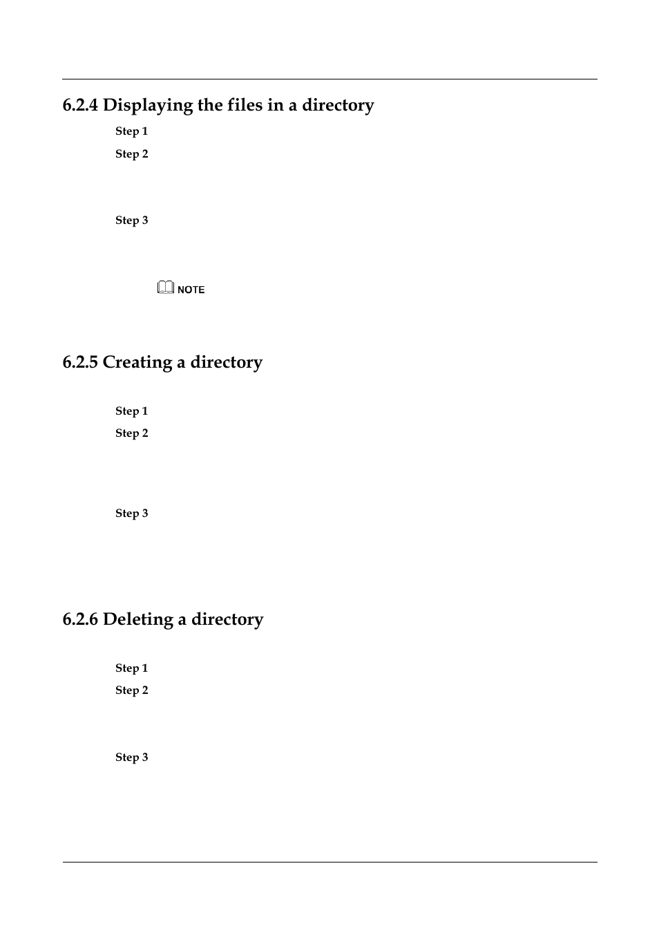 4 displaying the files in a directory, 5 creating a directory, 6 deleting a directory | 4 displaying the files in a directory -4, 5 creating a directory -4, 6 deleting a directory -4, Displaying the files in a directory, Creating a directory, Deleting a directory | Panasonic NN46240-501 User Manual | Page 116 / 237