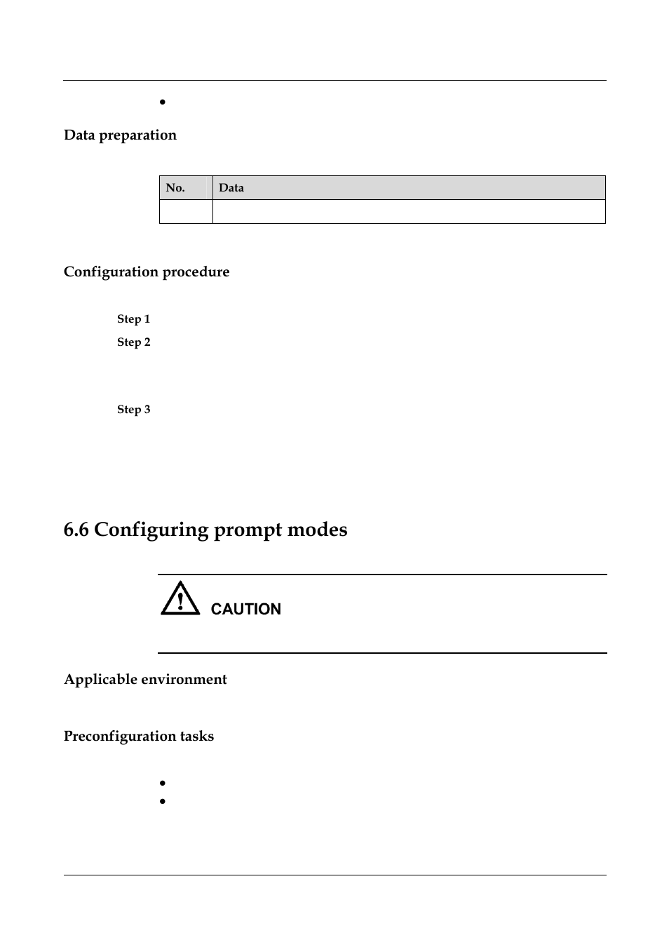 Data preparation, Configuration procedure, Applicable environment | Preconfiguration tasks, 4 configuring batch, Configuration, 6 configuring prompt modes, Caution | Panasonic NN46240-501 User Manual | Page 121 / 237