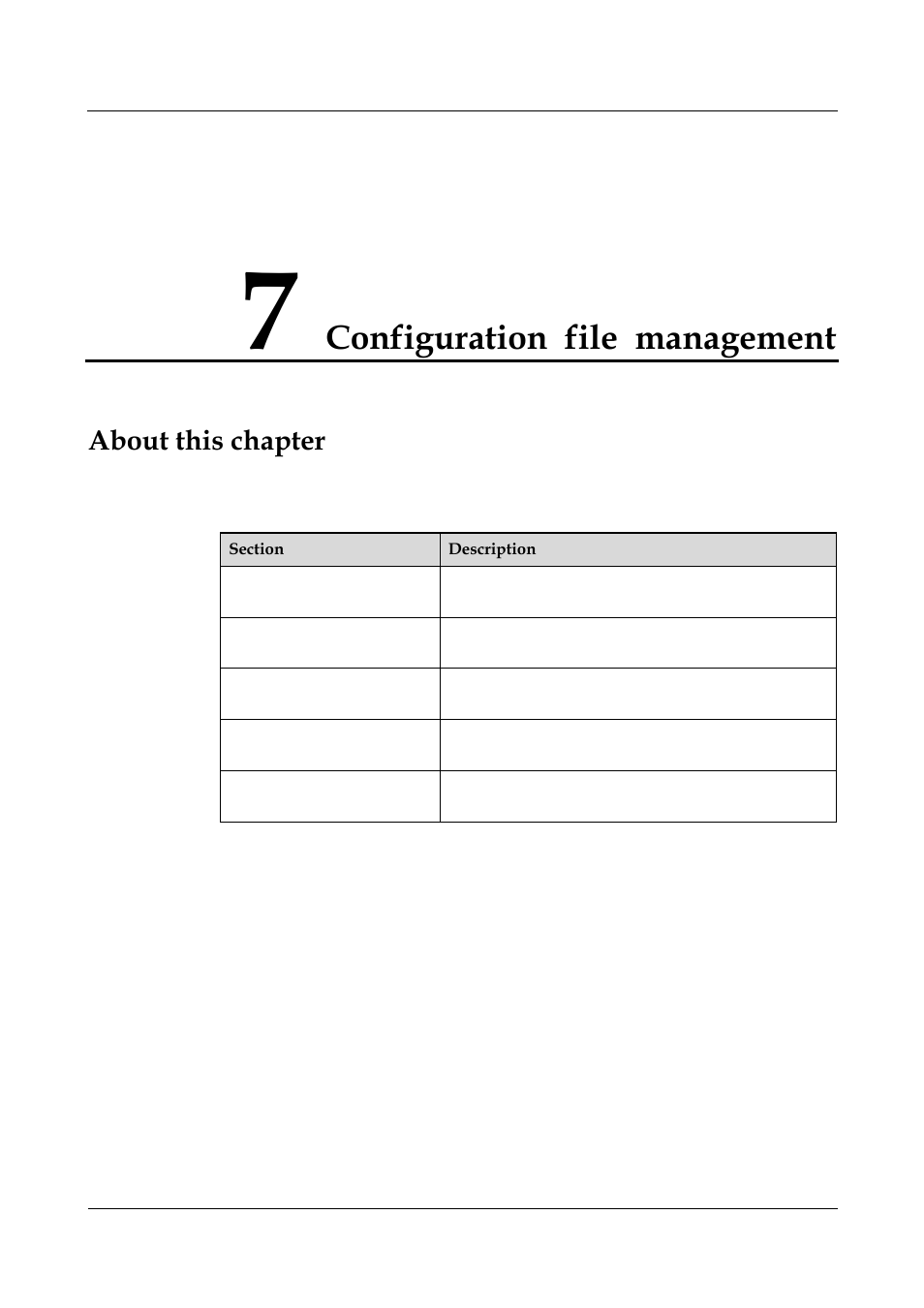 Configuration file management, 7 configuration file management -1, About this chapter | Panasonic NN46240-501 User Manual | Page 126 / 237