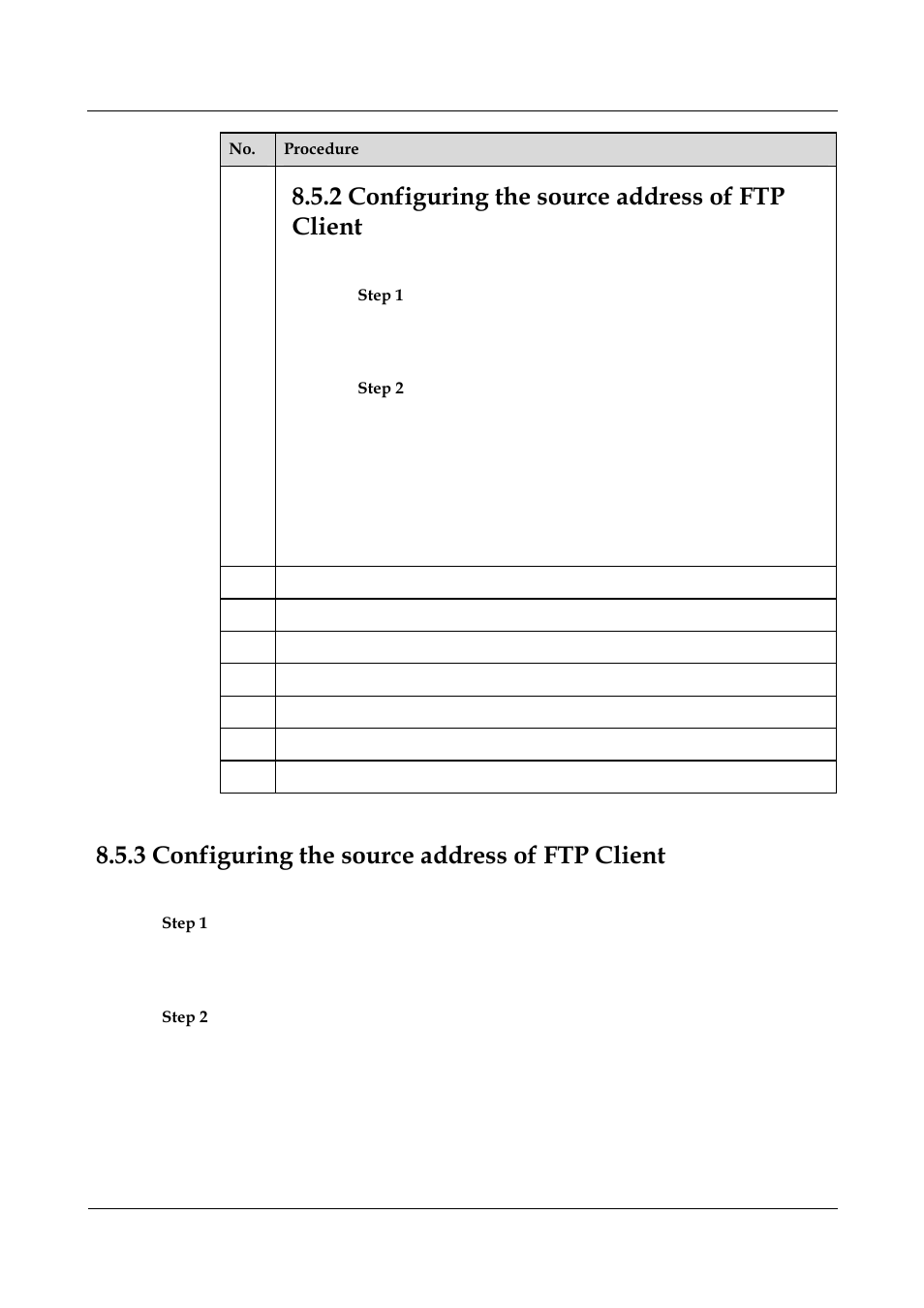 2 configuring the source address of ftp client, 3 configuring the source address of ftp client | Panasonic NN46240-501 User Manual | Page 146 / 237