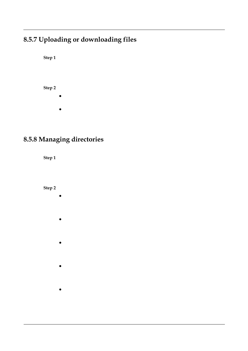 7 uploading or downloading files, 8 managing directories, 2 managing directories -2 | 5 uploading or downloading files -9, This command creates a directory on the ftp server | Panasonic NN46240-501 User Manual | Page 148 / 237