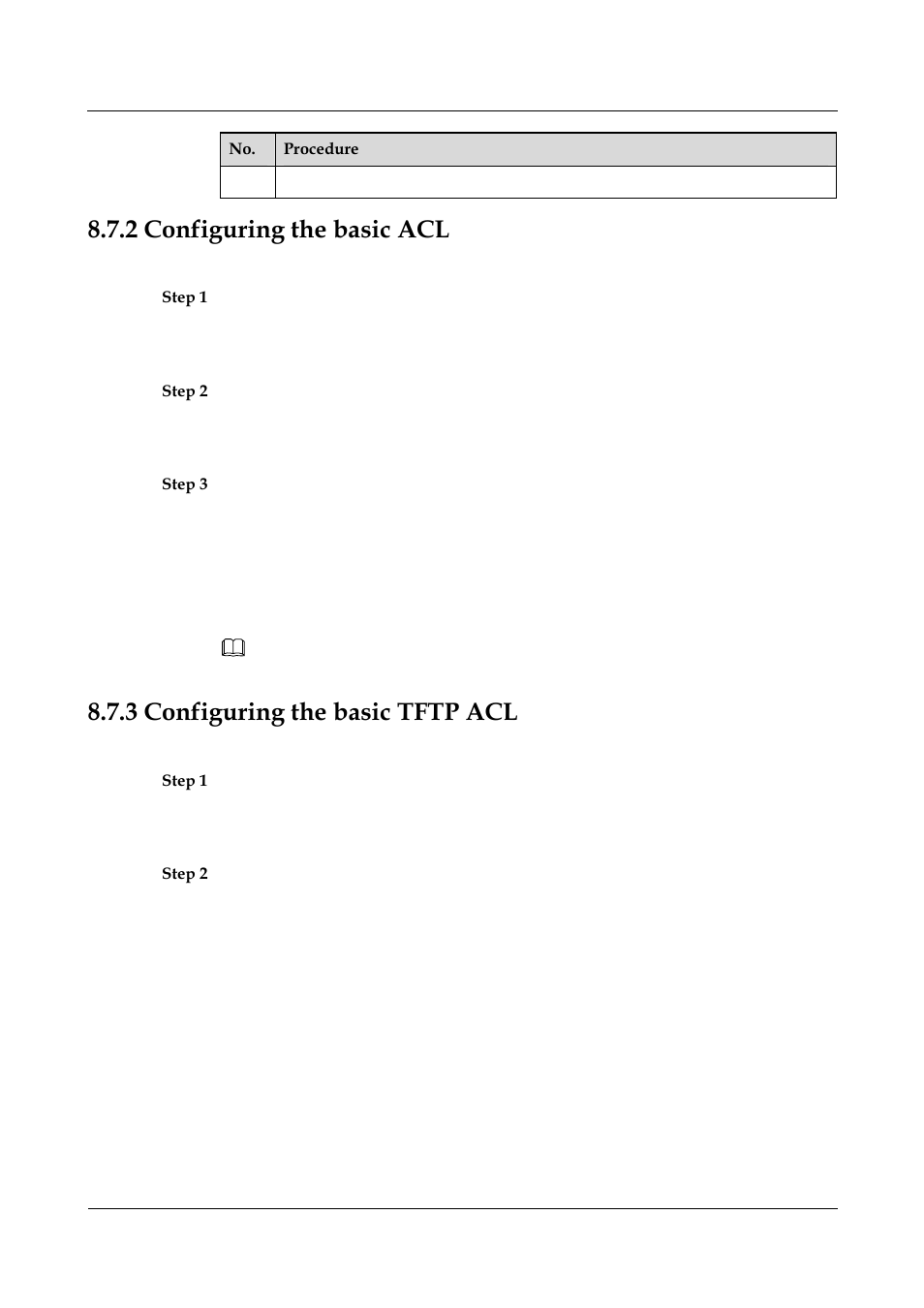 2 configuring the basic acl, 3 configuring the basic tftp acl, 2 configuring the basic acl -14 | 3 configuring the basic tftp acl -14 | Panasonic NN46240-501 User Manual | Page 153 / 237