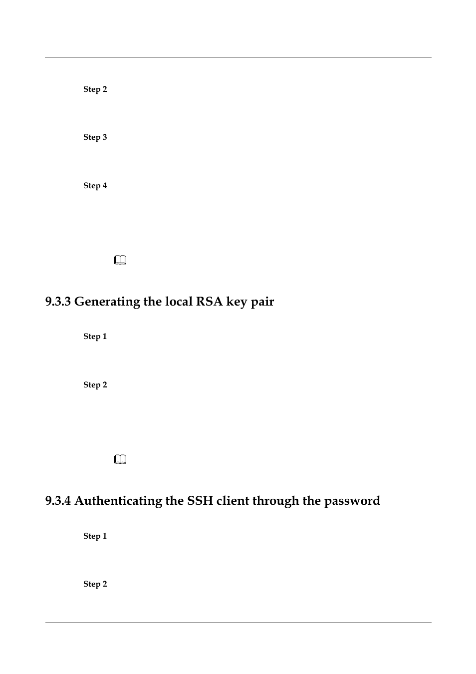 3 generating the local rsa key pair, 3 generating the local rsa key pair -10, Generating the local rsa key pair | Authenticating the ssh client through the password | Panasonic NN46240-501 User Manual | Page 177 / 237