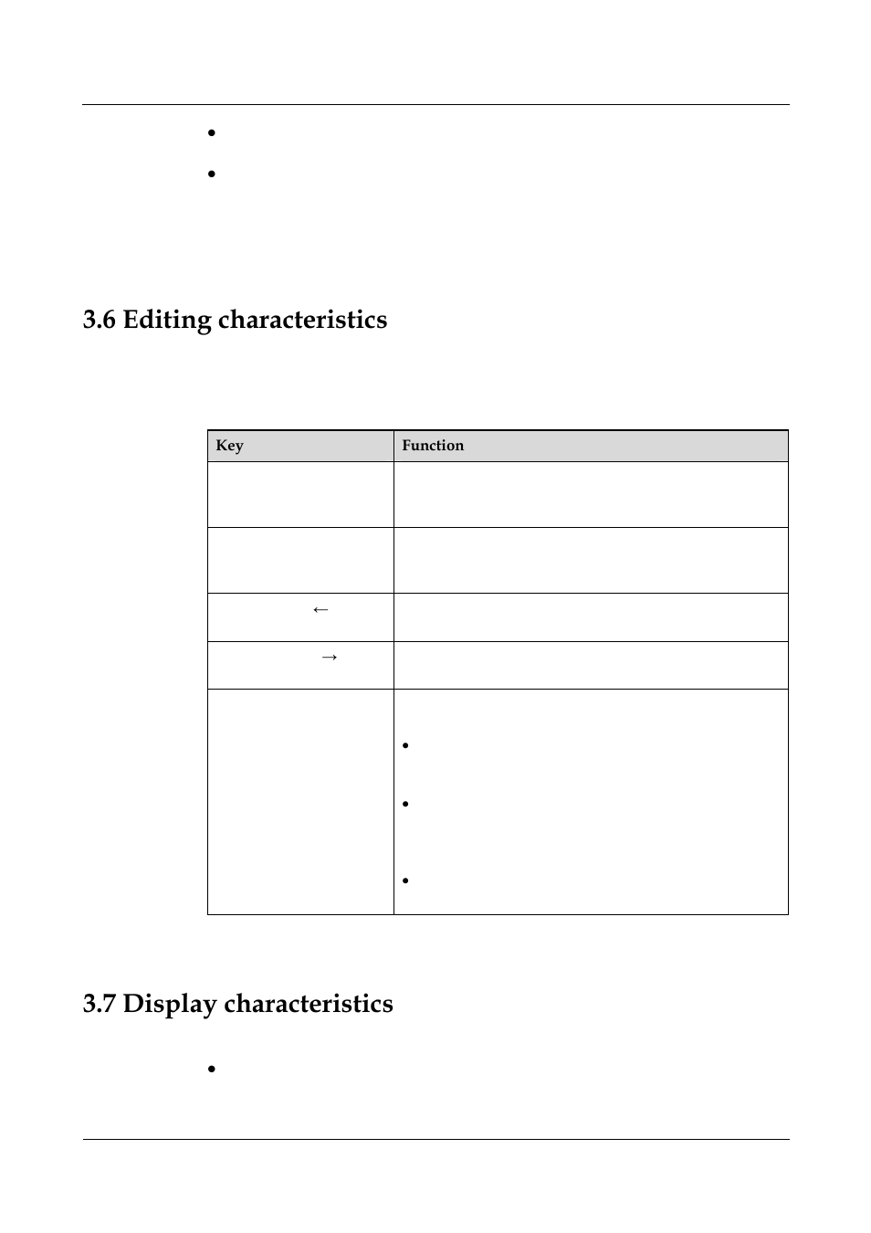 4 cli error messages, 5 command history, 6 editing characteristics | 7 display characteristics | Panasonic NN46240-501 User Manual | Page 72 / 237