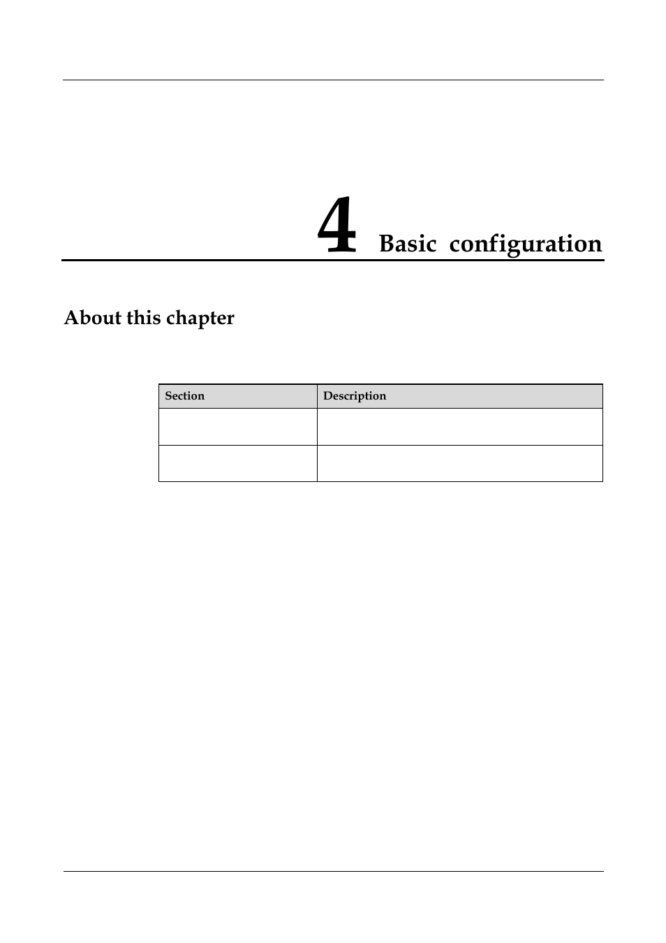 Basic configuration, 4 basic configuration -1, About this chapter | Panasonic NN46240-501 User Manual | Page 80 / 237