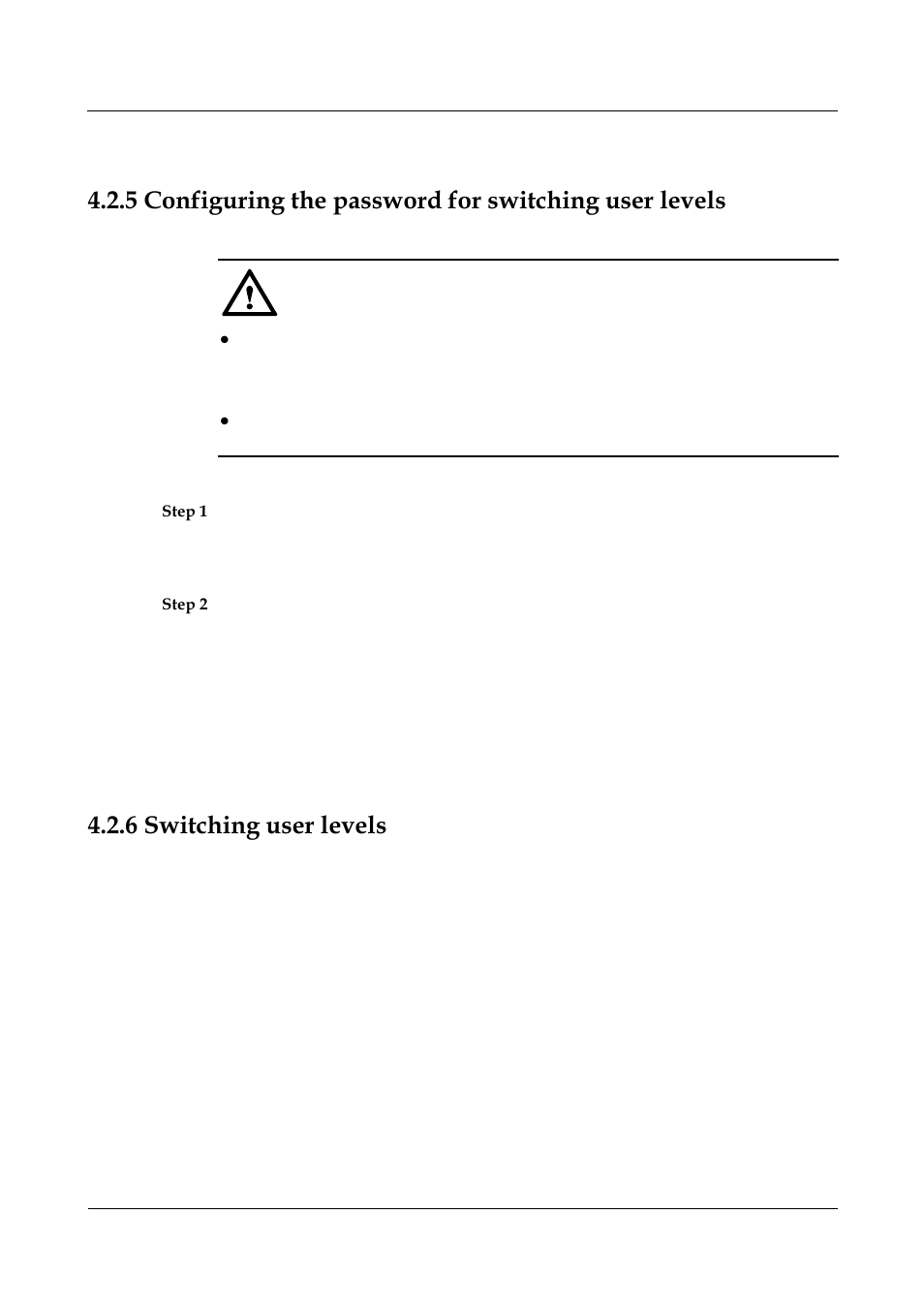 6 switching user levels, 6 switching user levels -5, Configuring the password for switching user levels | Switching user levels | Panasonic NN46240-501 User Manual | Page 84 / 237