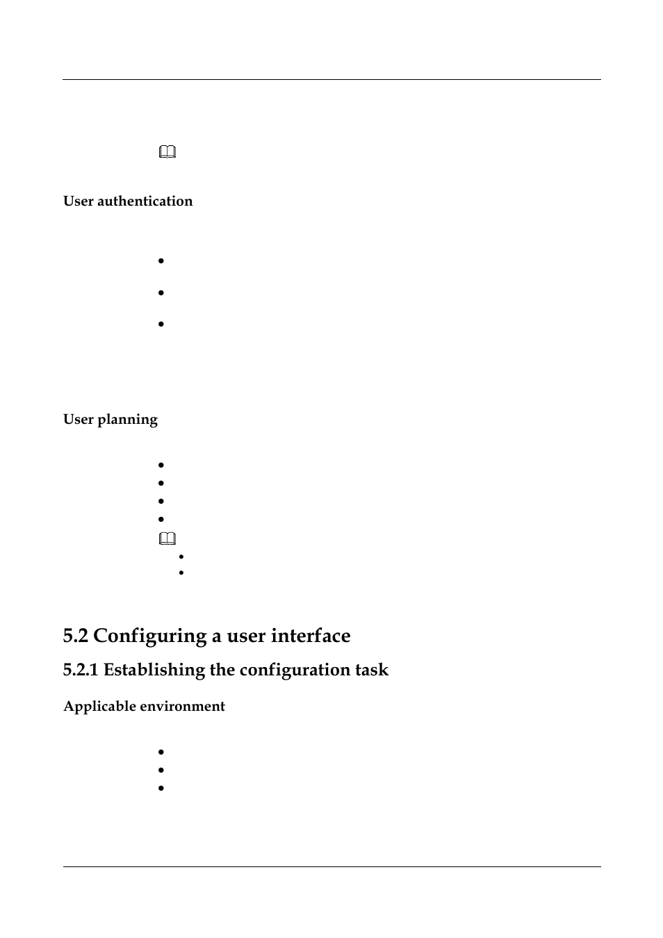 User authentication, User planning, 1 establishing the configuration task | Applicable environment, 1 establishing the configuration task -4, 1 introd, 2 configuring a user interface | Panasonic NN46240-501 User Manual | Page 94 / 237