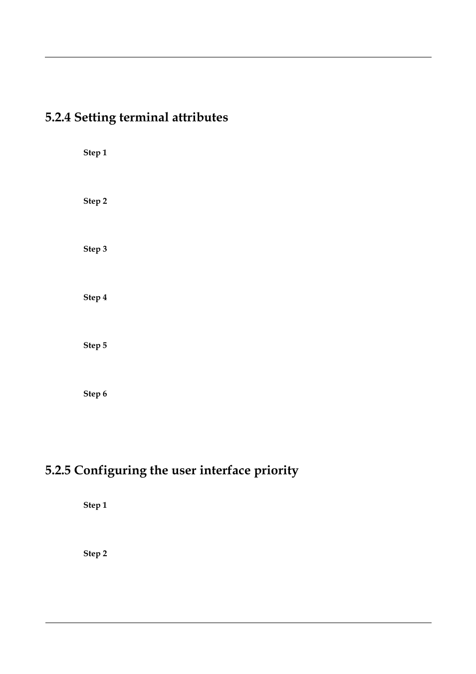 4 setting terminal attributes, 5 configuring the user interface priority, 2 configuring a user interface -4 | 4 setting terminal attributes -7, Setting terminal attributes, Configuring the user interface | Panasonic NN46240-501 User Manual | Page 97 / 237