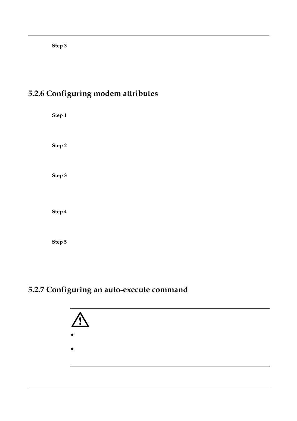 6 configuring modem attributes, 7 configuring an auto-execute command, 6 configuring modem attributes -8 | 7 configuring an auto-execute command -8, Configuring modem attributes, Configuring an auto-execute command | Panasonic NN46240-501 User Manual | Page 98 / 237