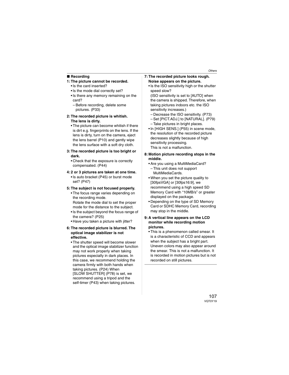 Panasonic DMC-FX50 User Manual | Page 107 / 128