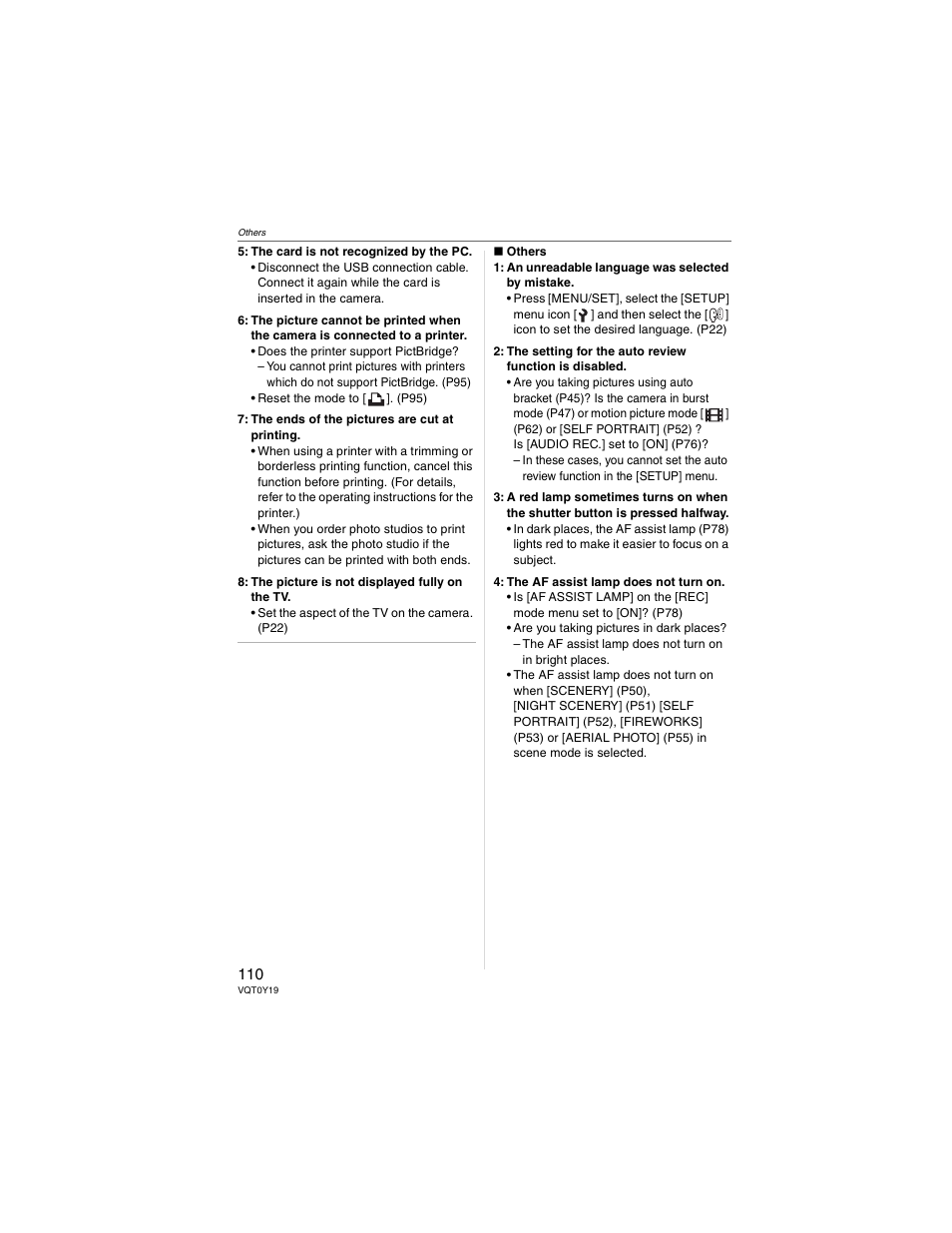 Panasonic DMC-FX50 User Manual | Page 110 / 128