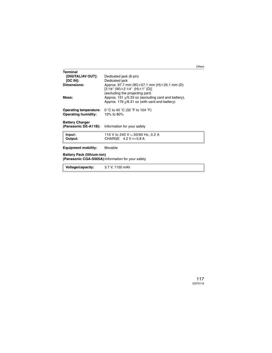 Panasonic DMC-FX50 User Manual | Page 117 / 128