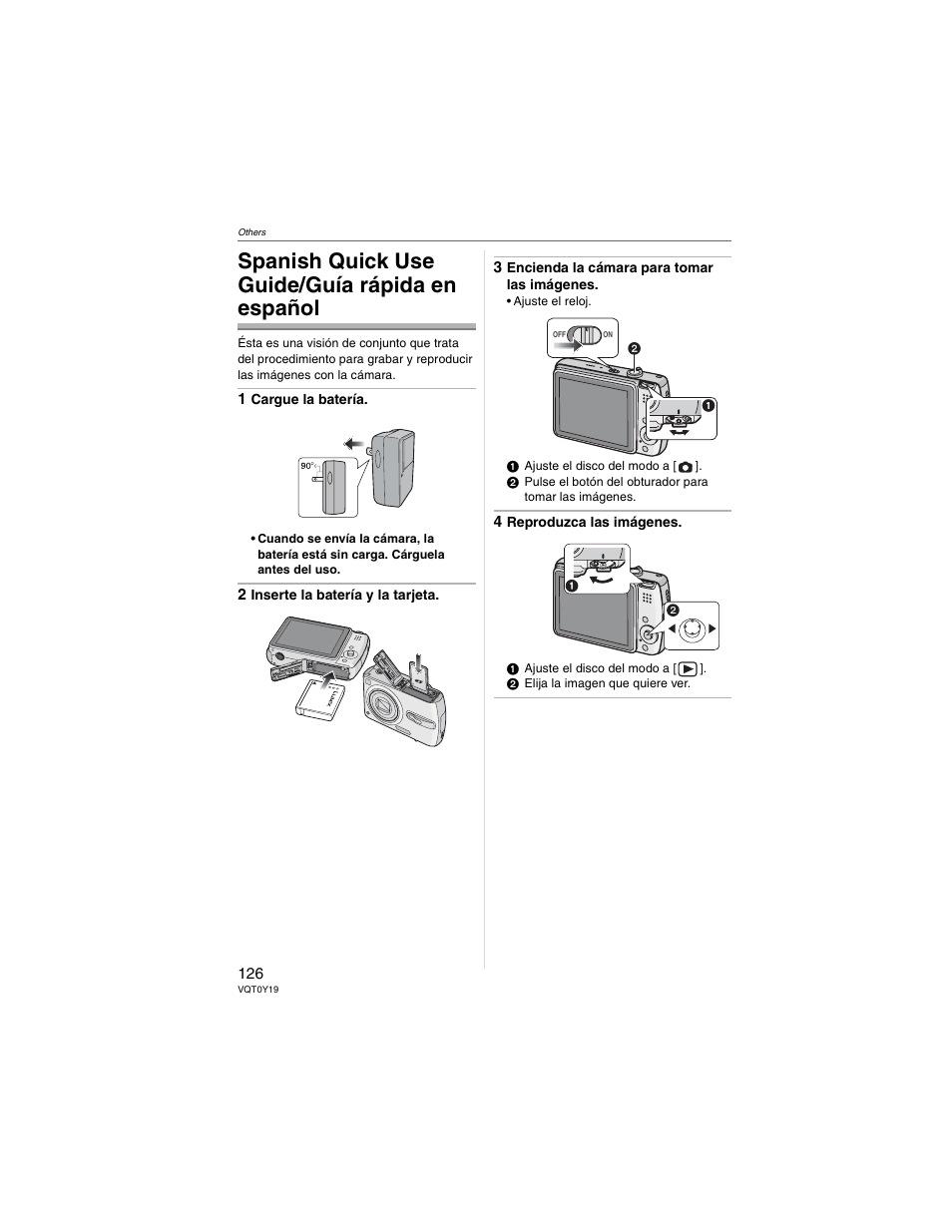 Spanish quick use guide/ guia rapida en espanol, Spanish quick use guide/guía rápida en español | Panasonic DMC-FX50 User Manual | Page 126 / 128