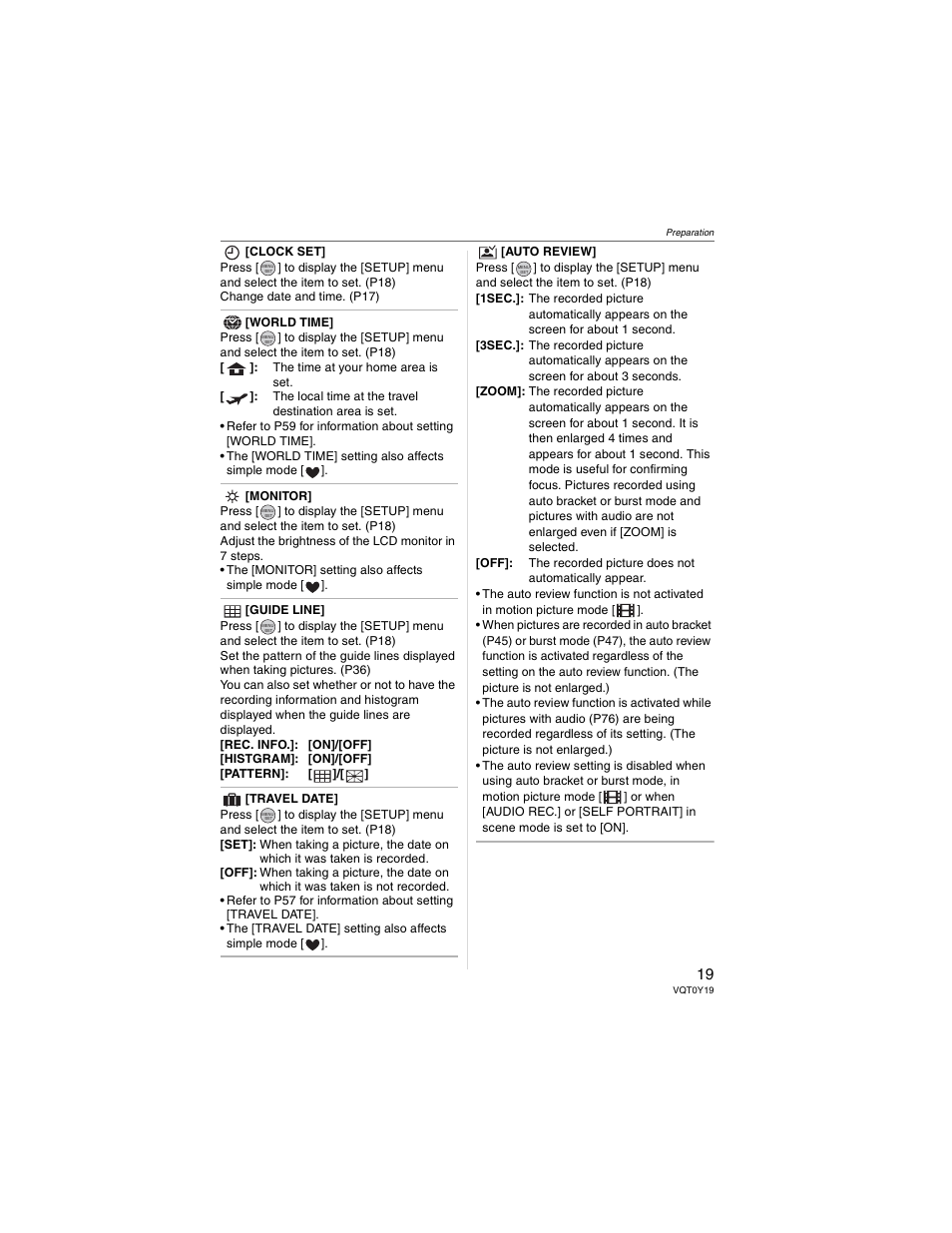 Panasonic DMC-FX50 User Manual | Page 19 / 128