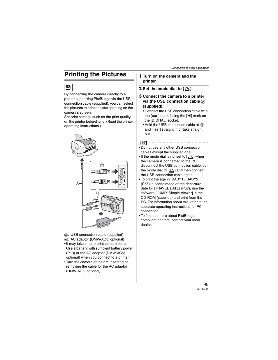 Printing the pictures | Panasonic DMC-FX50 User Manual | Page 95 / 128