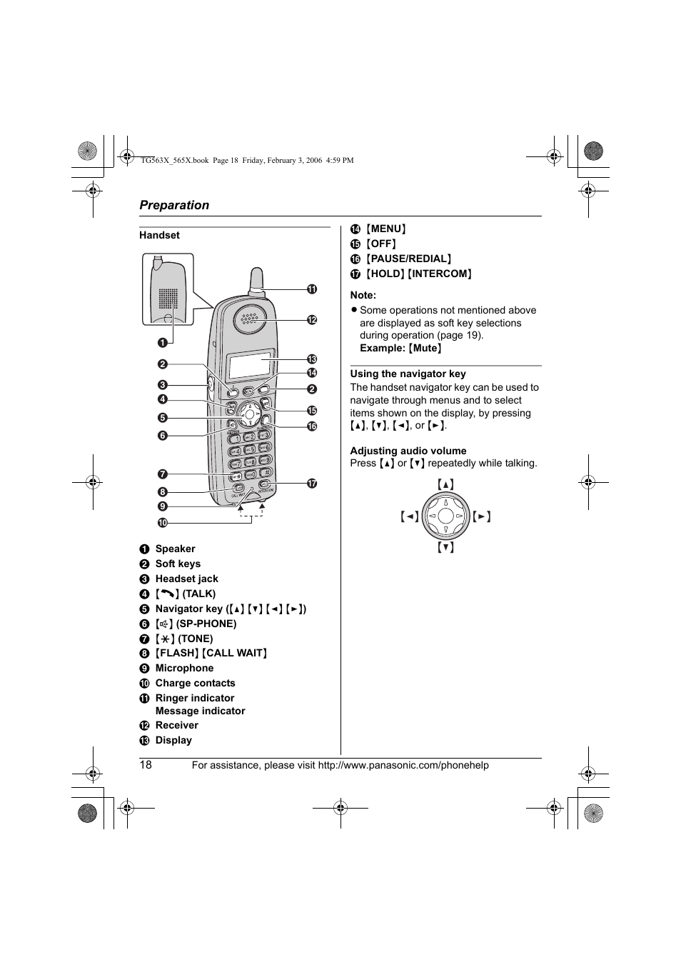 Panasonic KX-TG5631 User Manual | Page 18 / 64