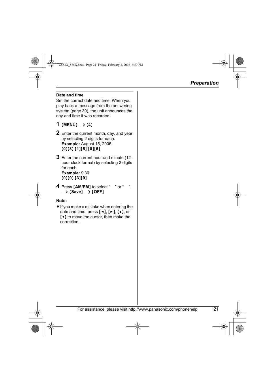 Panasonic KX-TG5631 User Manual | Page 21 / 64