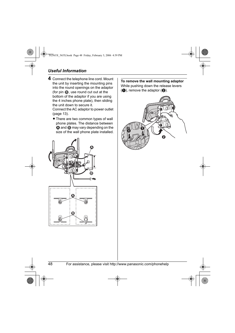 Panasonic KX-TG5631 User Manual | Page 48 / 64