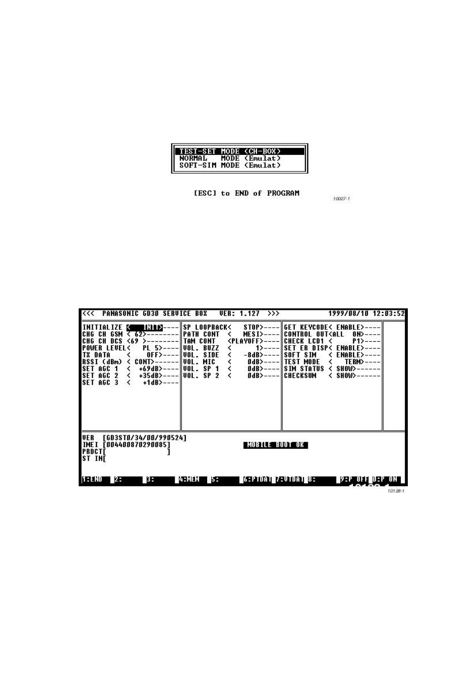 Entering call mode from test mode | Panasonic EB-GD30 User Manual | Page 41 / 90