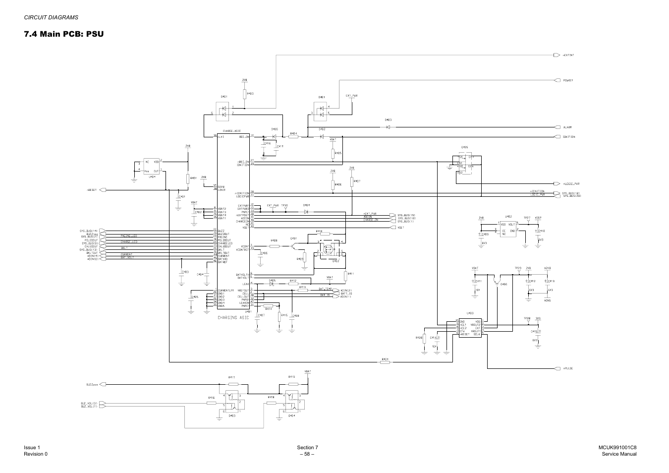 Main pcb: processor, 4 main pcb: psu | Panasonic EB-GD30 User Manual | Page 64 / 90