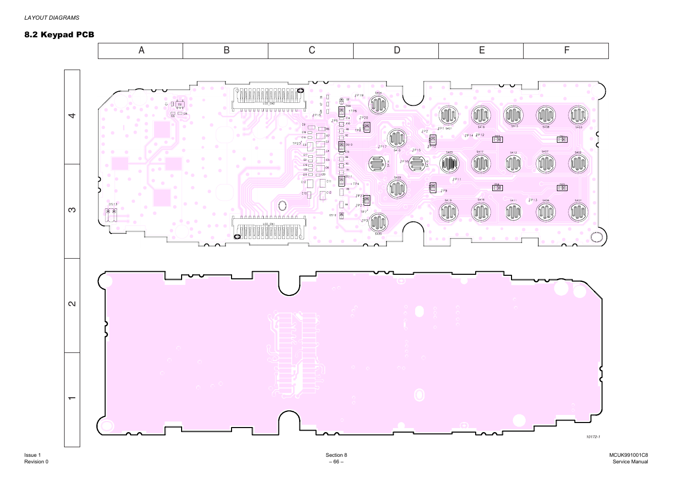Keypad pcb | Panasonic EB-GD30 User Manual | Page 72 / 90