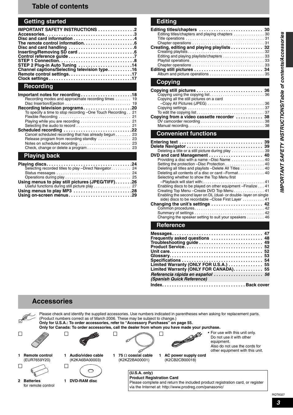 Panasonic DMR-ES25 User Manual | Page 3 / 60