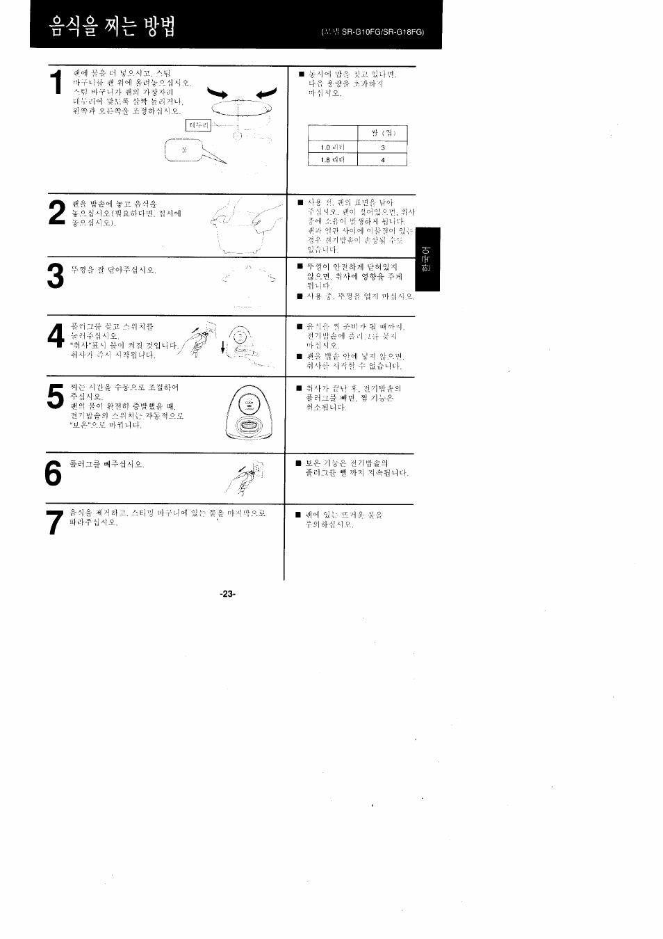 Panasonic Rice Cooker/Steamer SR'GO6FG/SR.G10FG/SR.GI8FG User Manual | Page 23 / 44