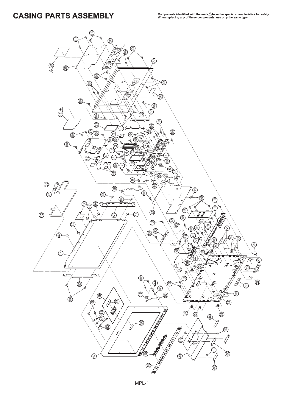 Casing parts assembly, Mpl-1 | Panasonic BT-LH1710MC User Manual | Page 2 / 5