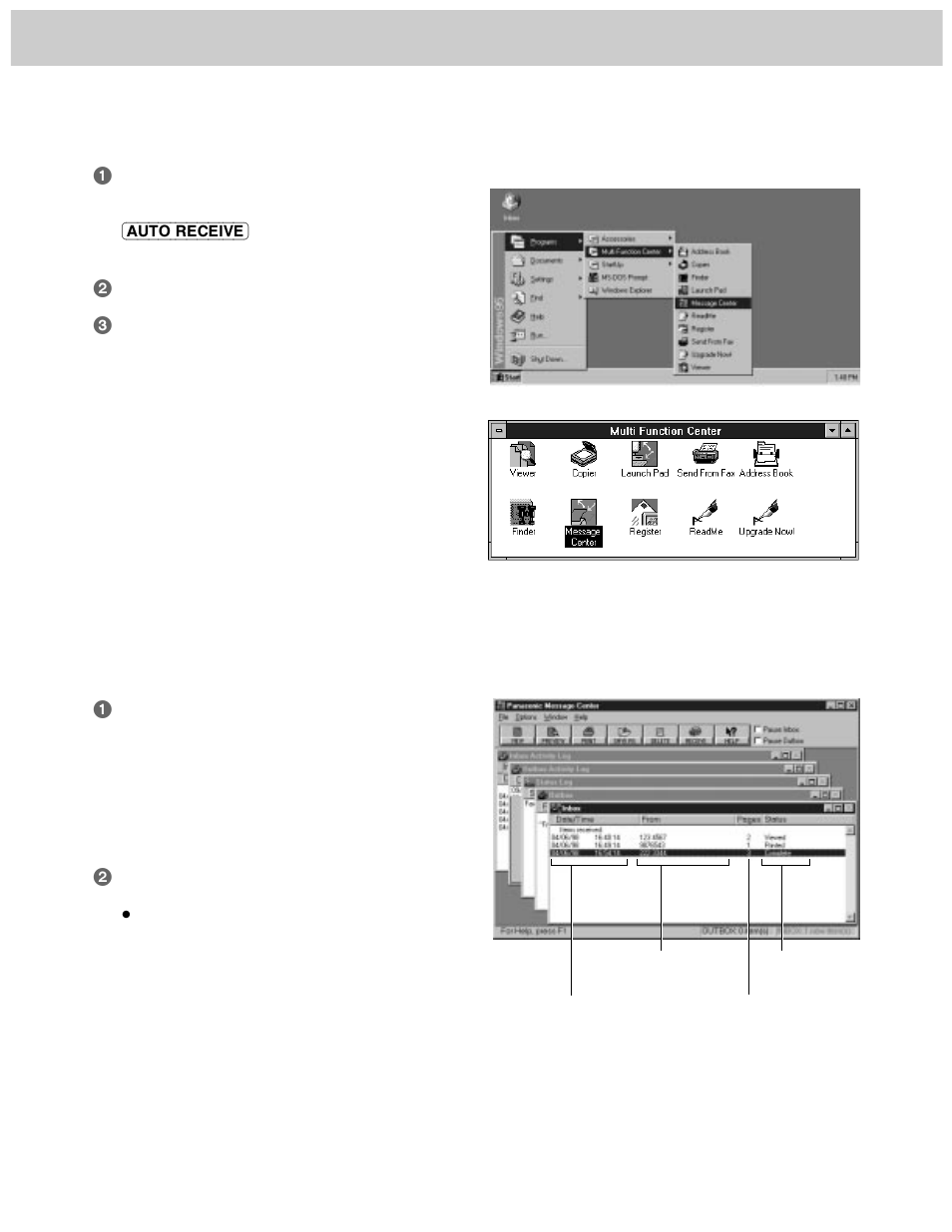 Comienzo rápido en español, Para ver la lista de faxes recibidos | Panasonic KX-FM280 User Manual | Page 160 / 172