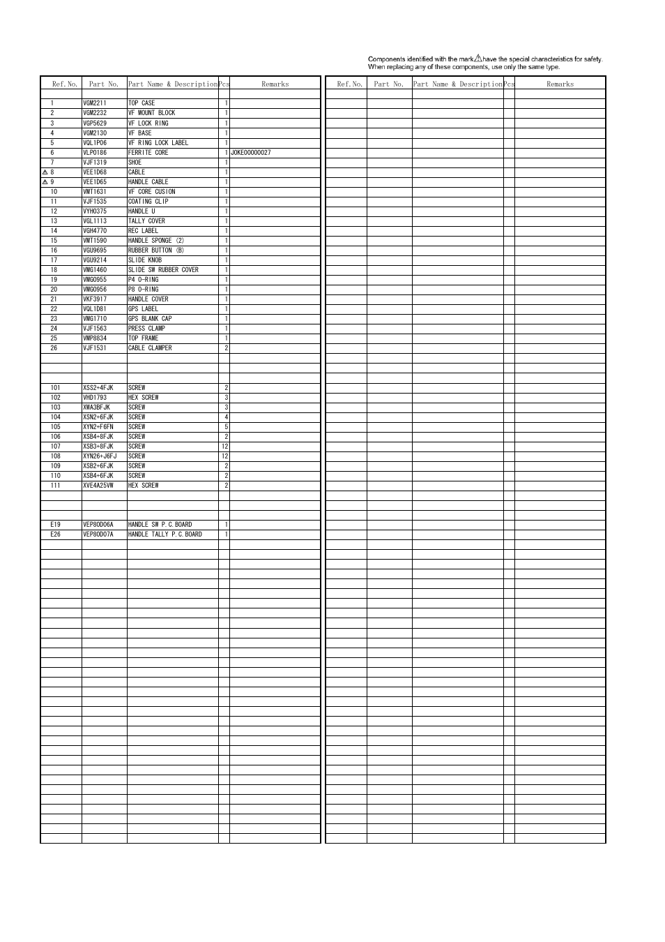 Top case & handle parts assembly, Mpl-12 | Panasonic AG-HPX500MC User Manual | Page 13 / 23