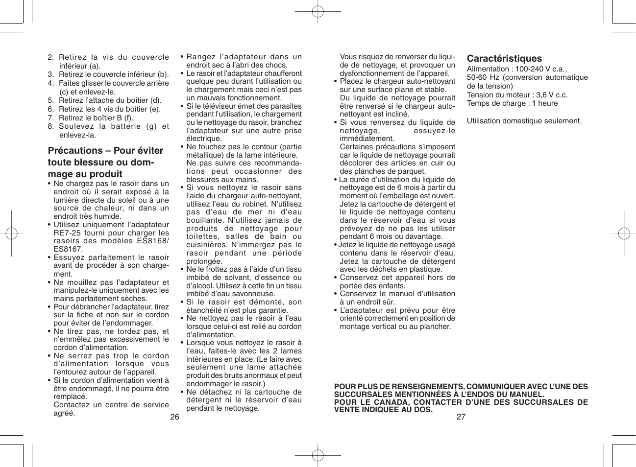 Panasonic ES8168 User Manual | Page 14 / 20
