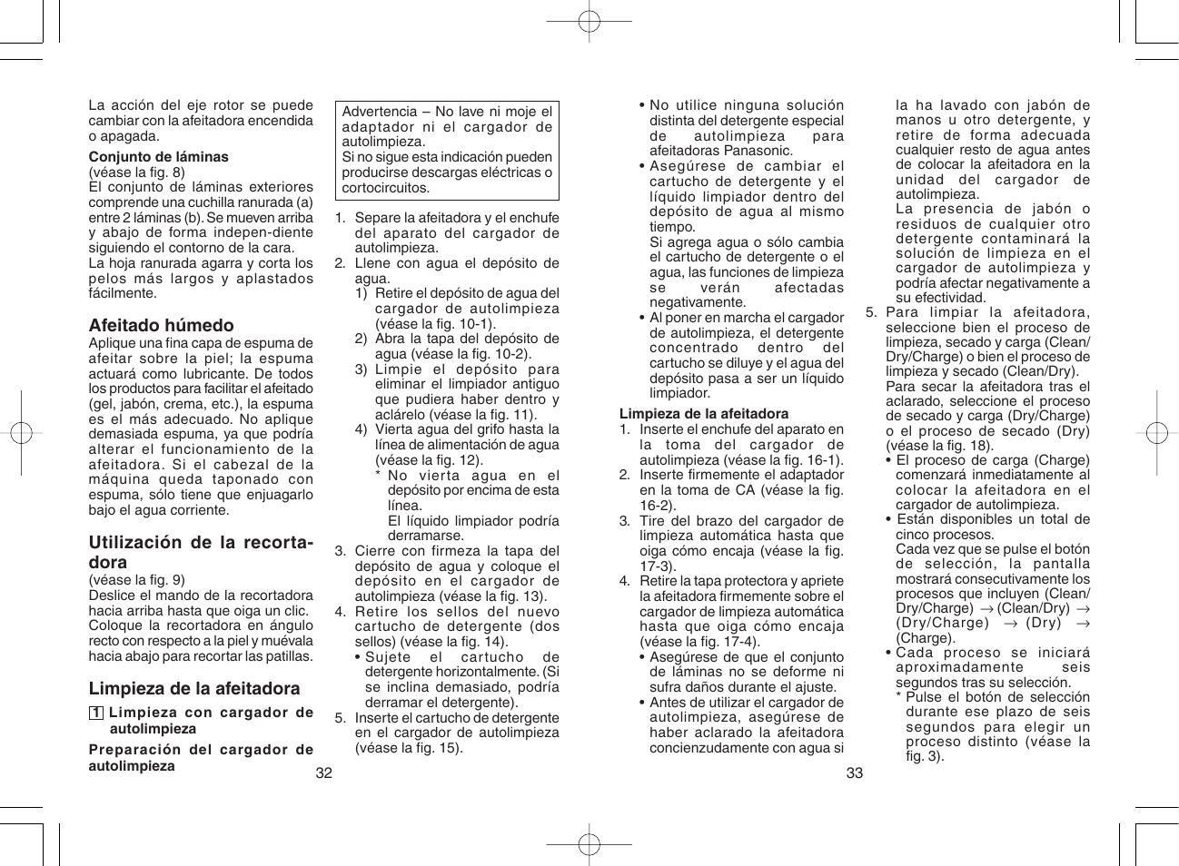 Panasonic ES8168 User Manual | Page 17 / 20