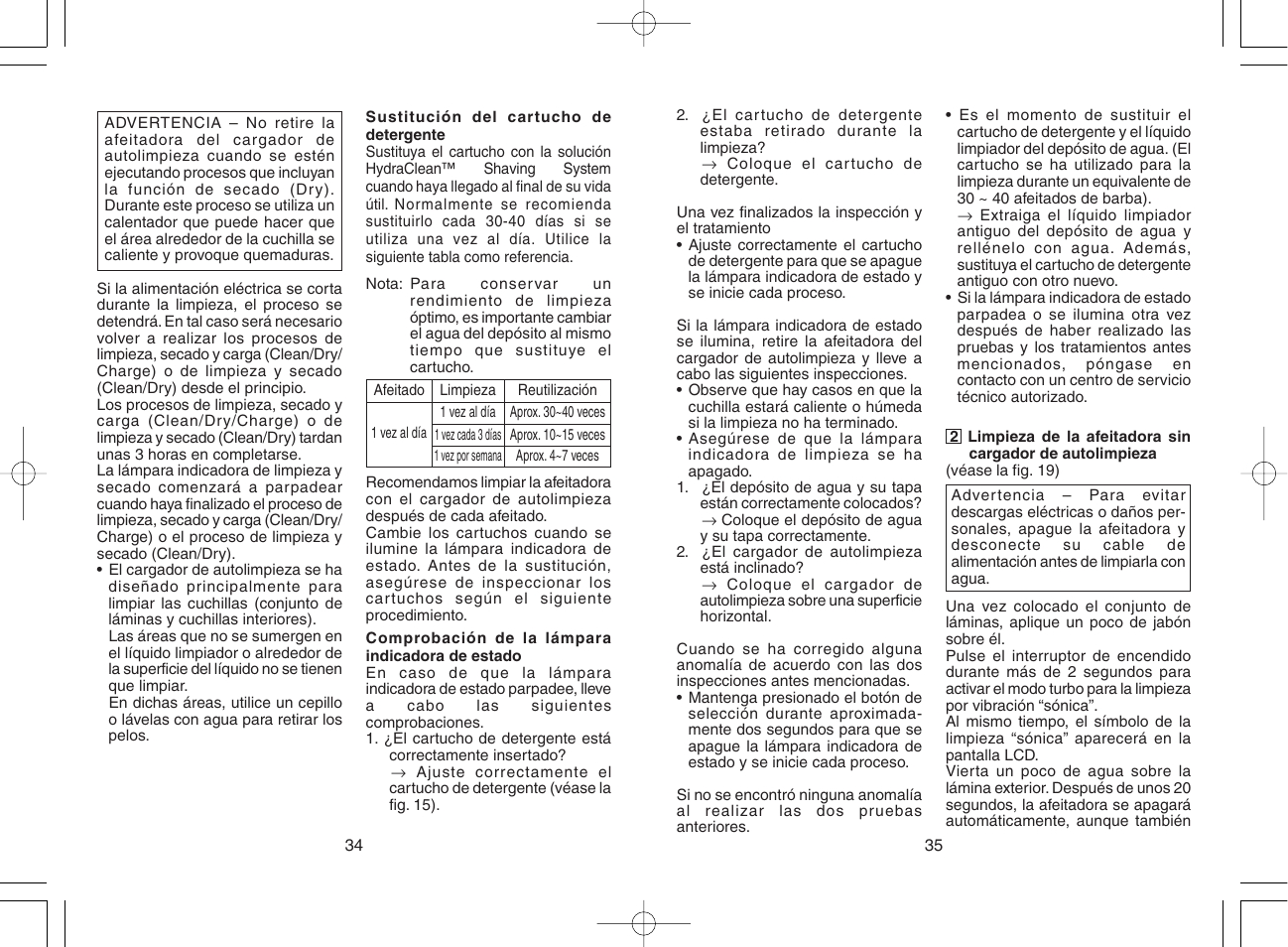 Panasonic ES8168 User Manual | Page 18 / 20