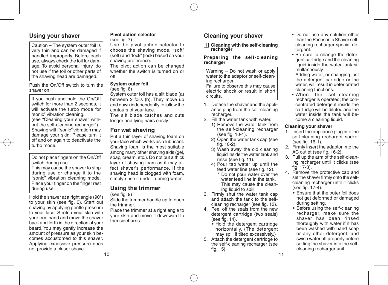 Panasonic ES8168 User Manual | Page 6 / 20