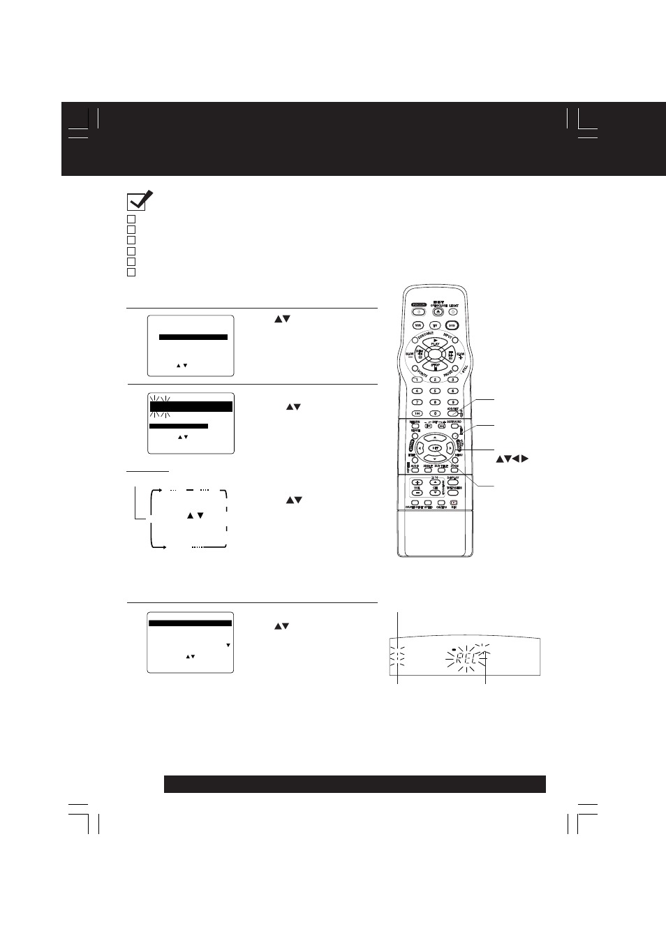 Vcr operation, Timer recording, Example | Ready checklist, 13 13 sun sun | Panasonic PV-D4761 User Manual | Page 24 / 64