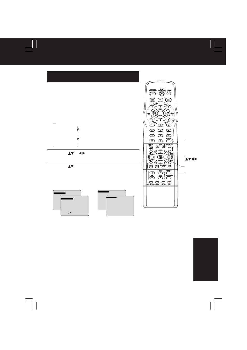 Gu ía para r á pida consulta, Select display clear set | Panasonic PV-D4761 User Manual | Page 61 / 64