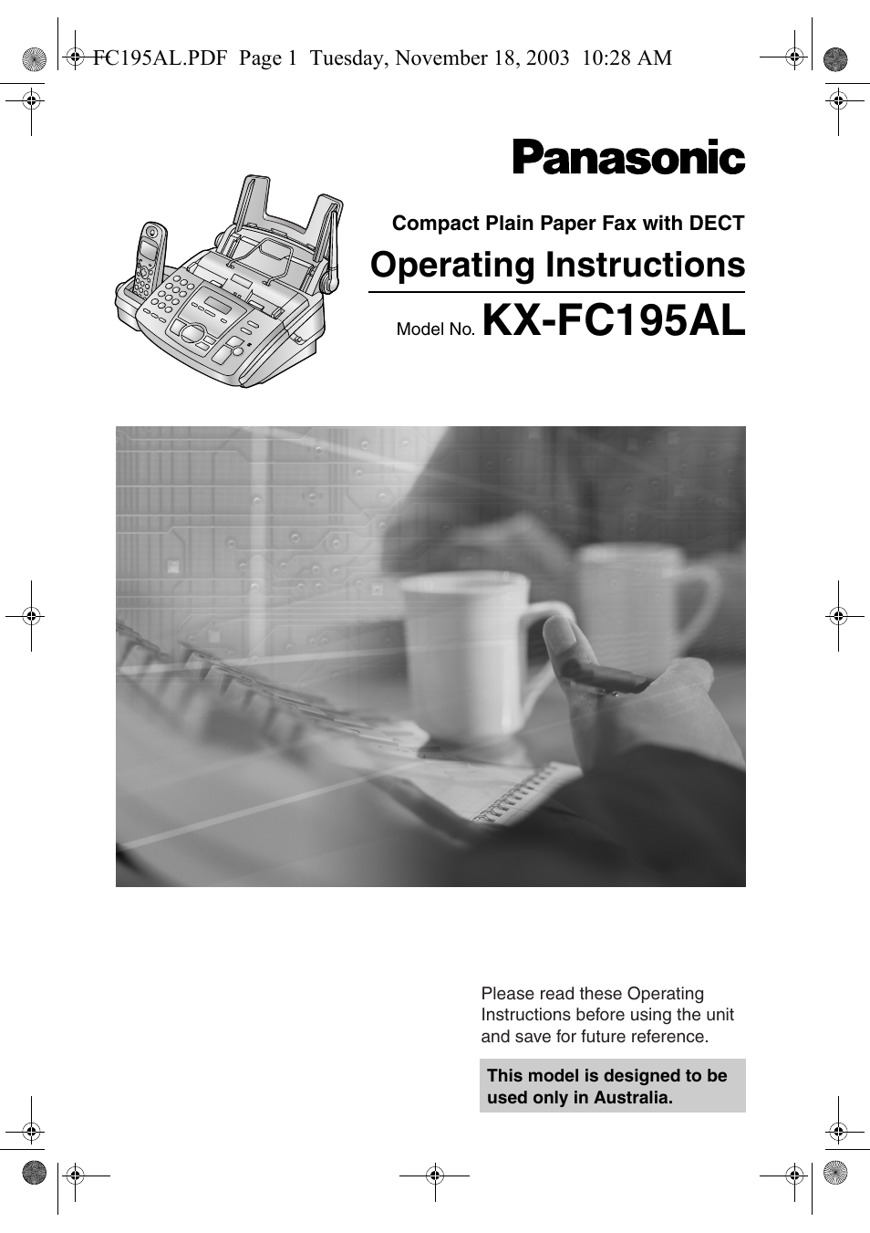 Panasonic KX-FC195AL User Manual | 86 pages