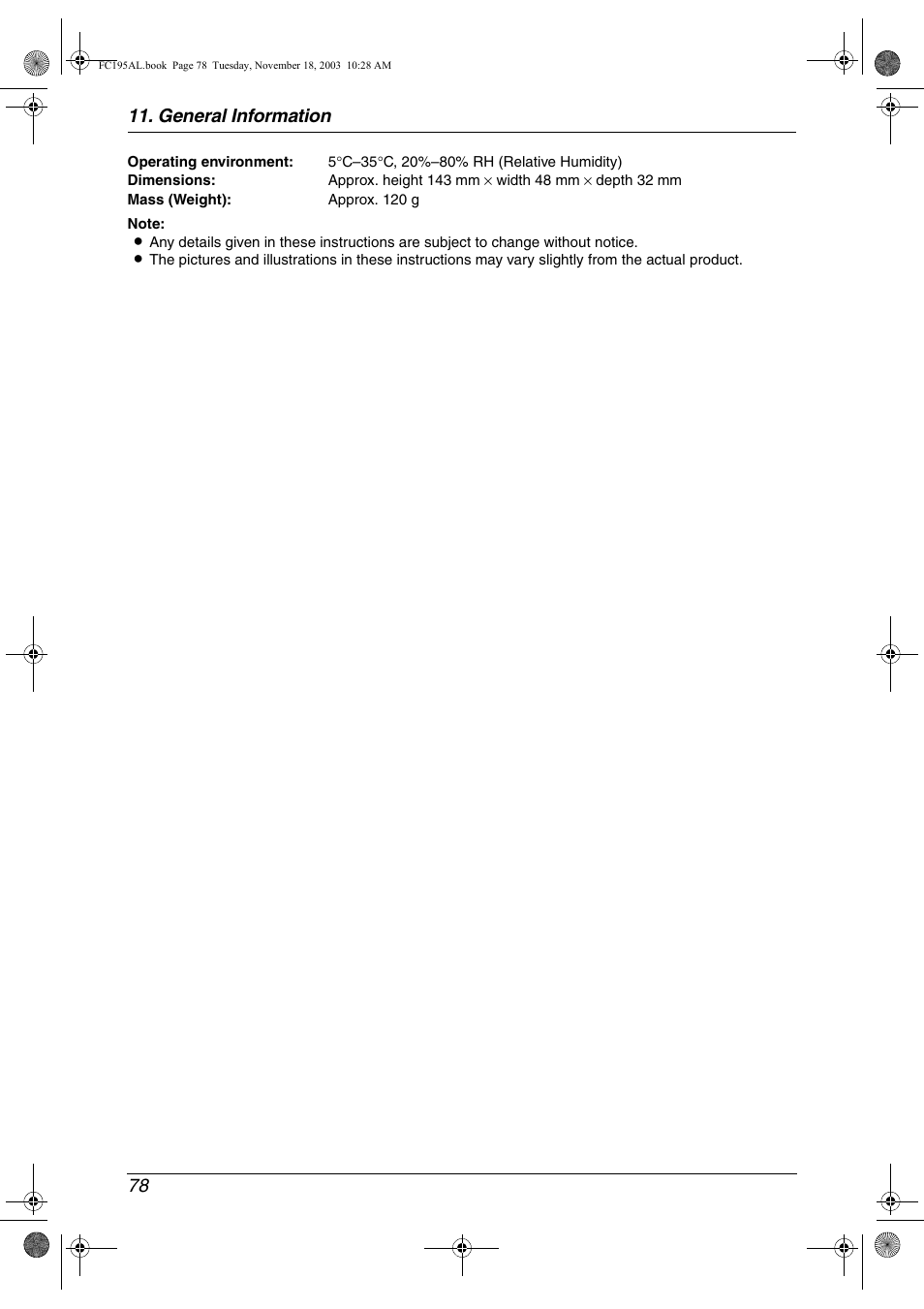 General information 78 | Panasonic KX-FC195AL User Manual | Page 80 / 86