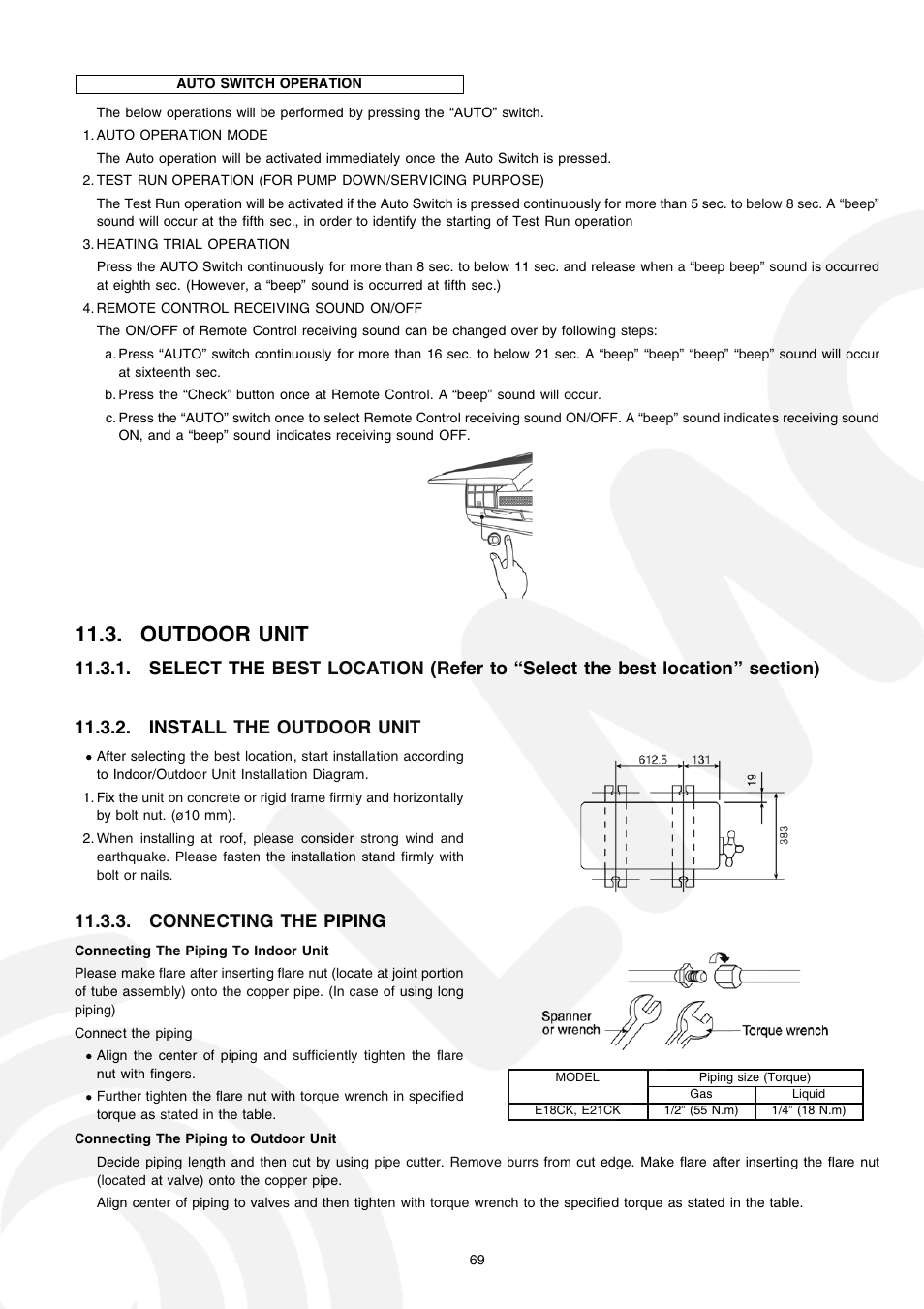 Outdoor unit | Panasonic CS-E21CKE User Manual | Page 69 / 100