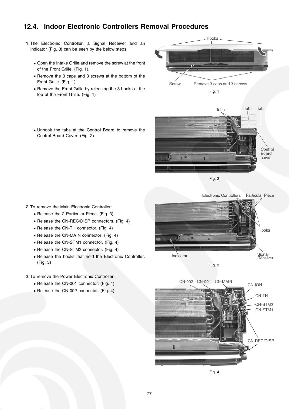 Indoor electronic controllers removal procedures | Panasonic CS-E21CKE User Manual | Page 77 / 100